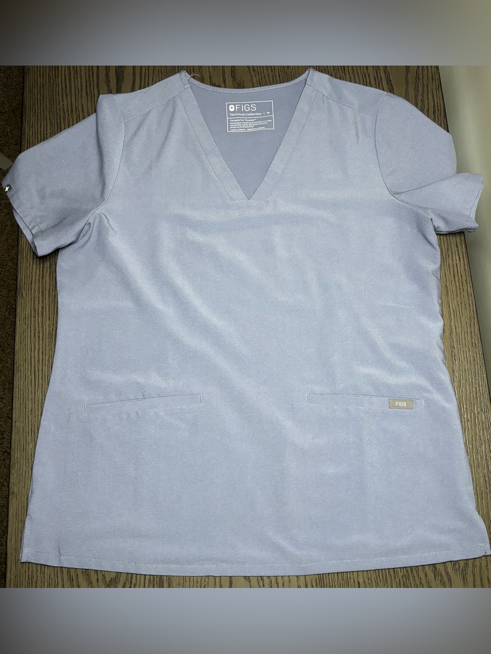 FIGS Catarina 3 Pocket Scrub Top Medium Vapor Blue PO#2318